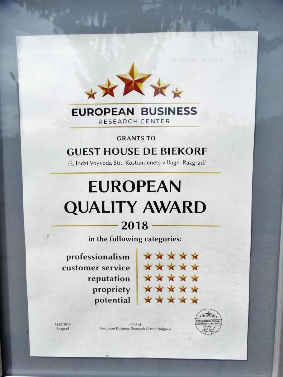 Guest House Biekorf Kostandenets 외부 사진